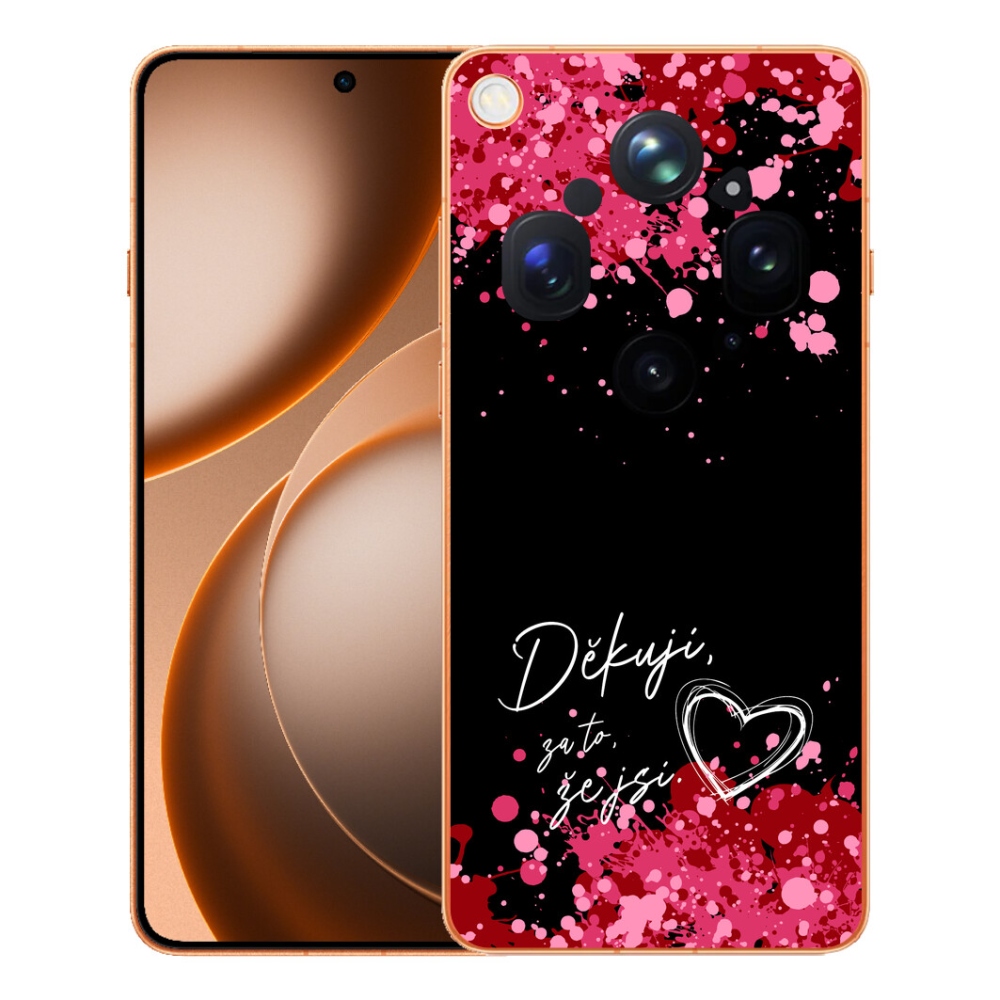 mmCase géltok az Oppo Find X9 Ultra-hoz – „In Love” felirat, 2, fekete háttér