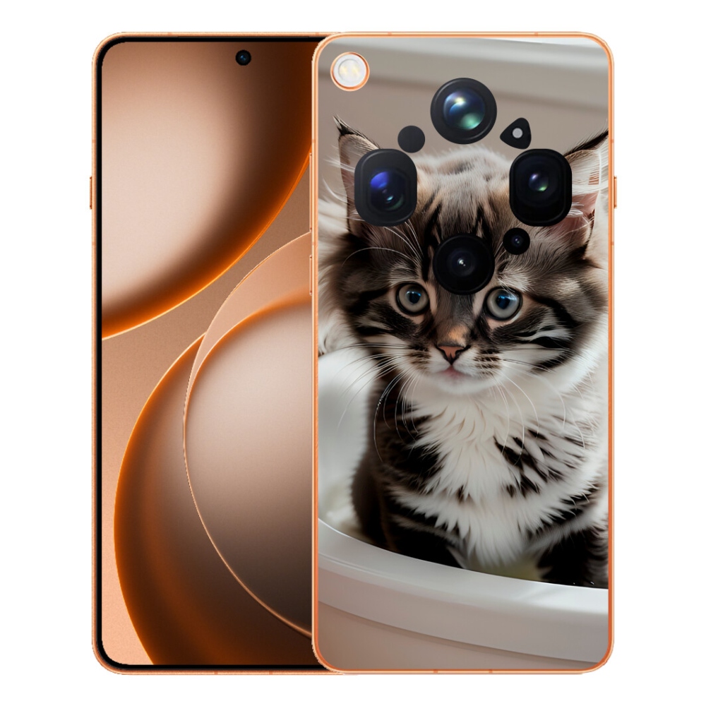 mmCase gél tok az Oppo Find X9 Ultra-hoz – kíváncsi cica