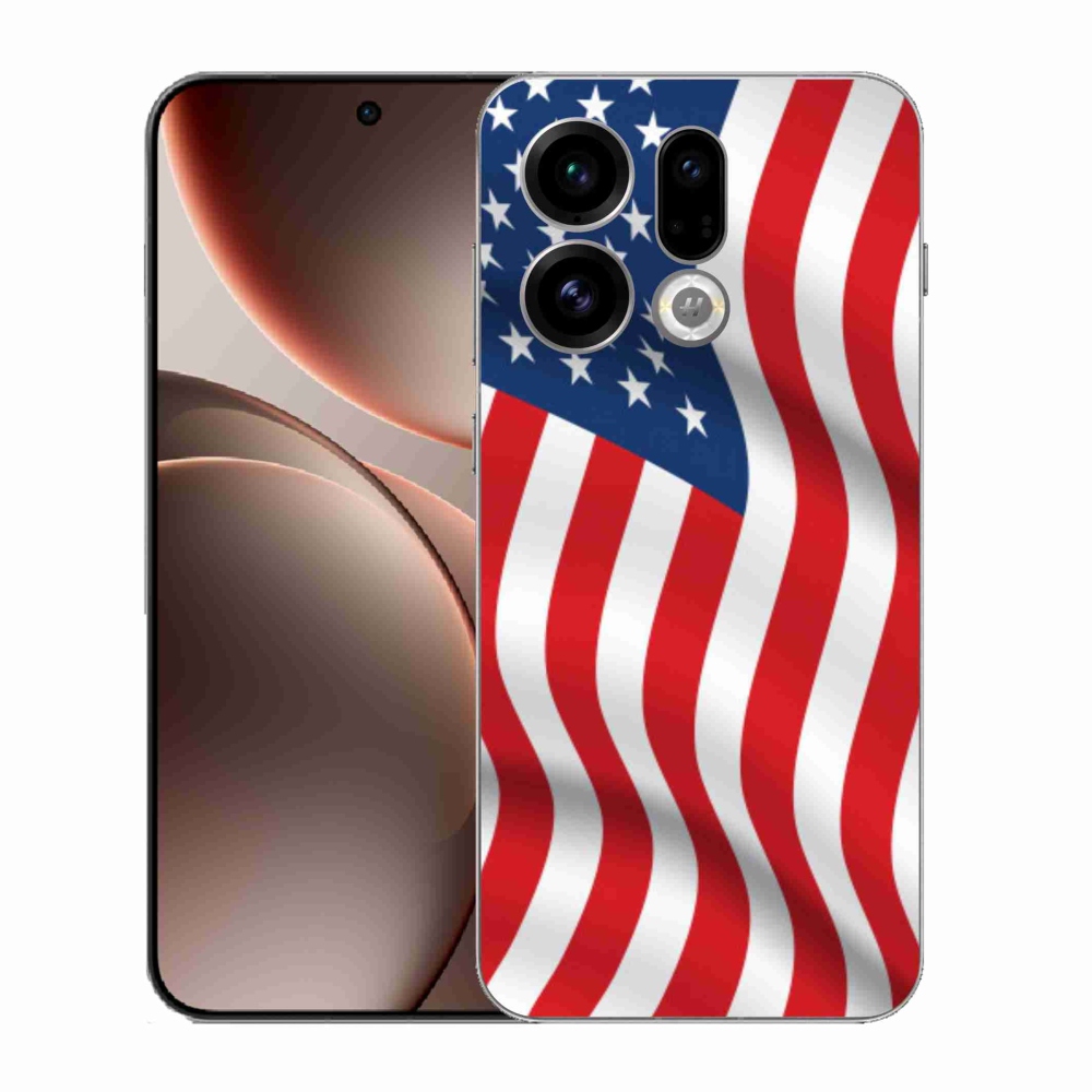Gél borítás mmCase az Oppo Find X9 számára - amerikai zászló