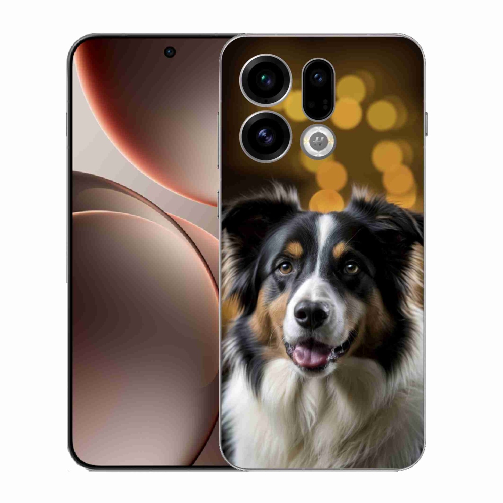 Gél borítás mmCase az Oppo Find X9-hez - mosolygó ausztrál juhászkutya