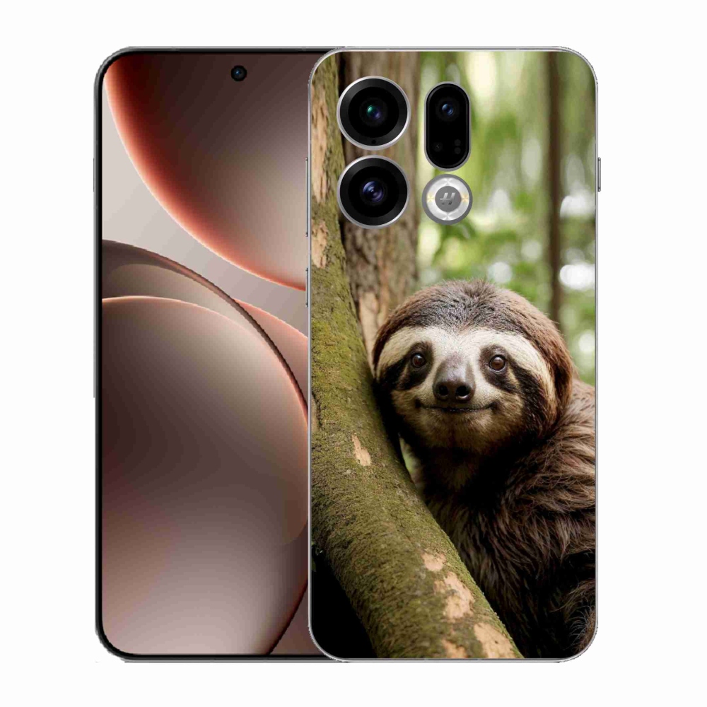 Gél borító mmCase az Oppo Find X9-hez - mosolygó lajhár
