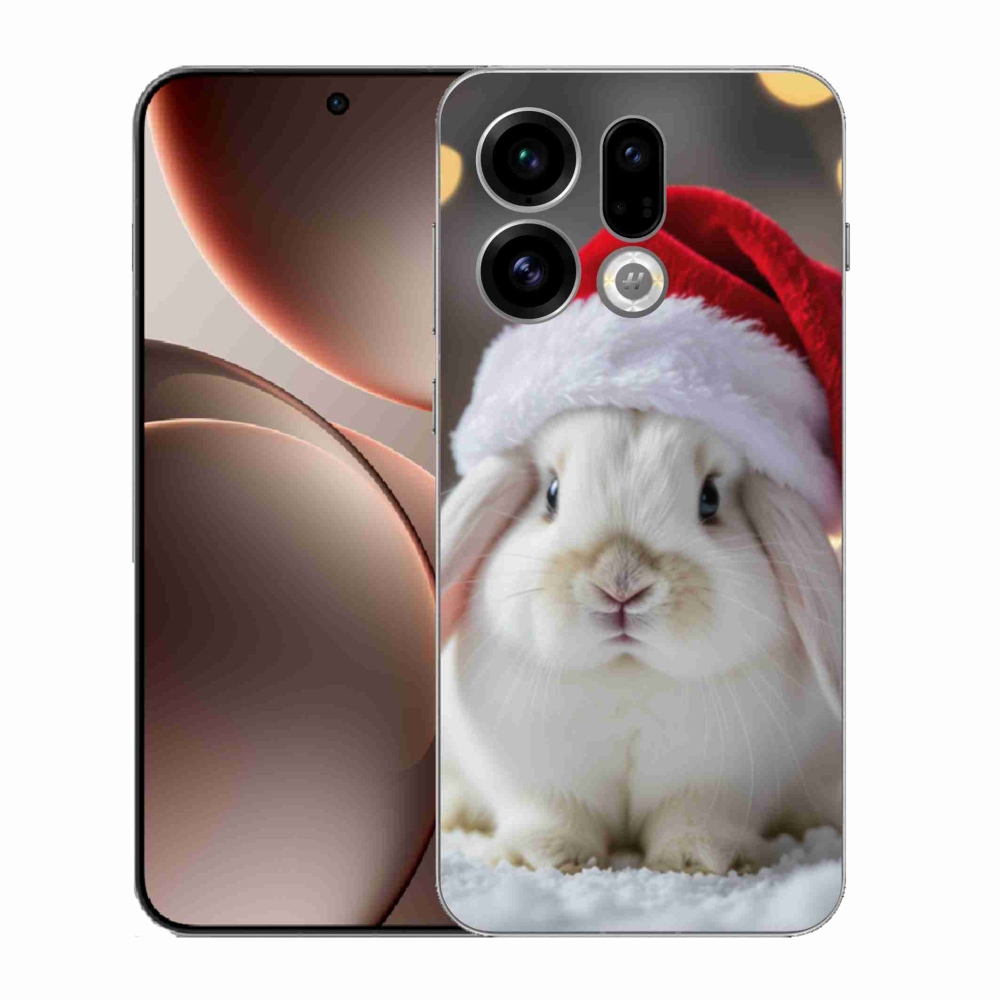 Gél borító mmCase az Oppo Find X9 számára - Karácsonyi nyúl