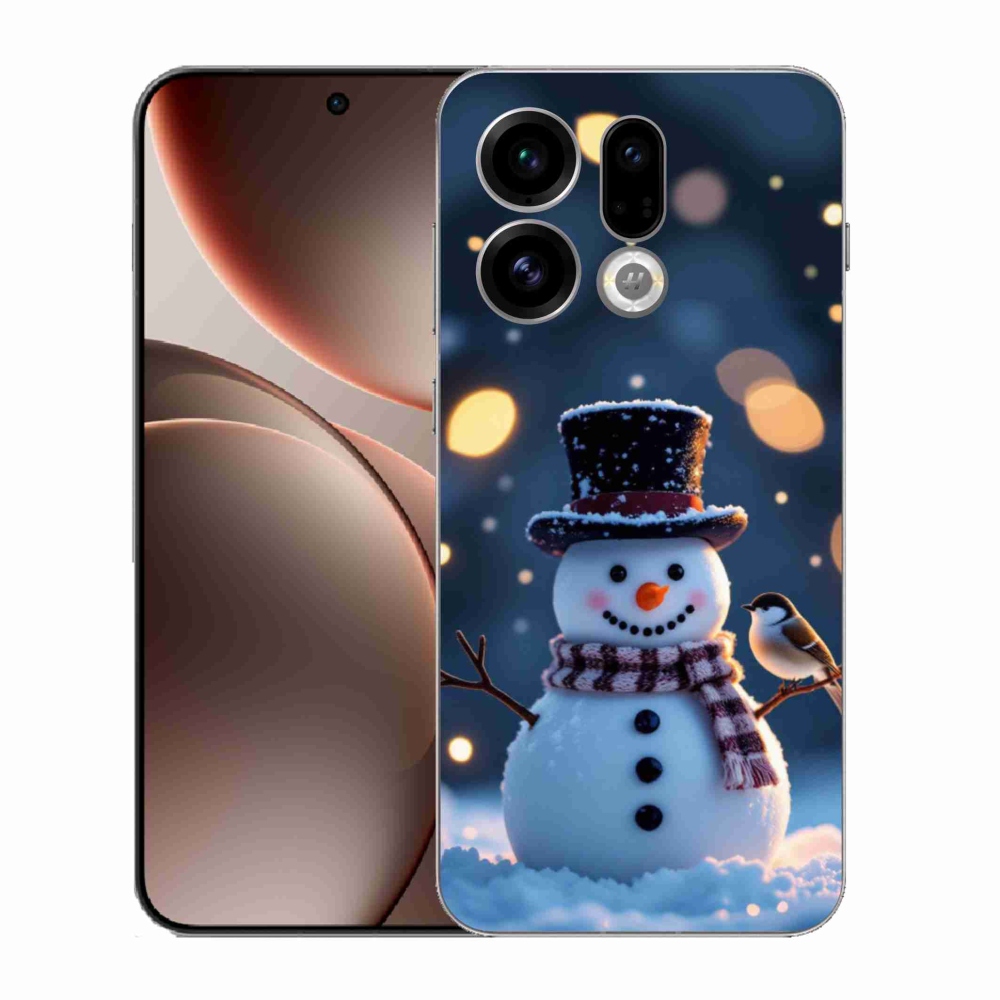 Gél borítás mmCase az Oppo Find X9-hez - karácsonyi hóember