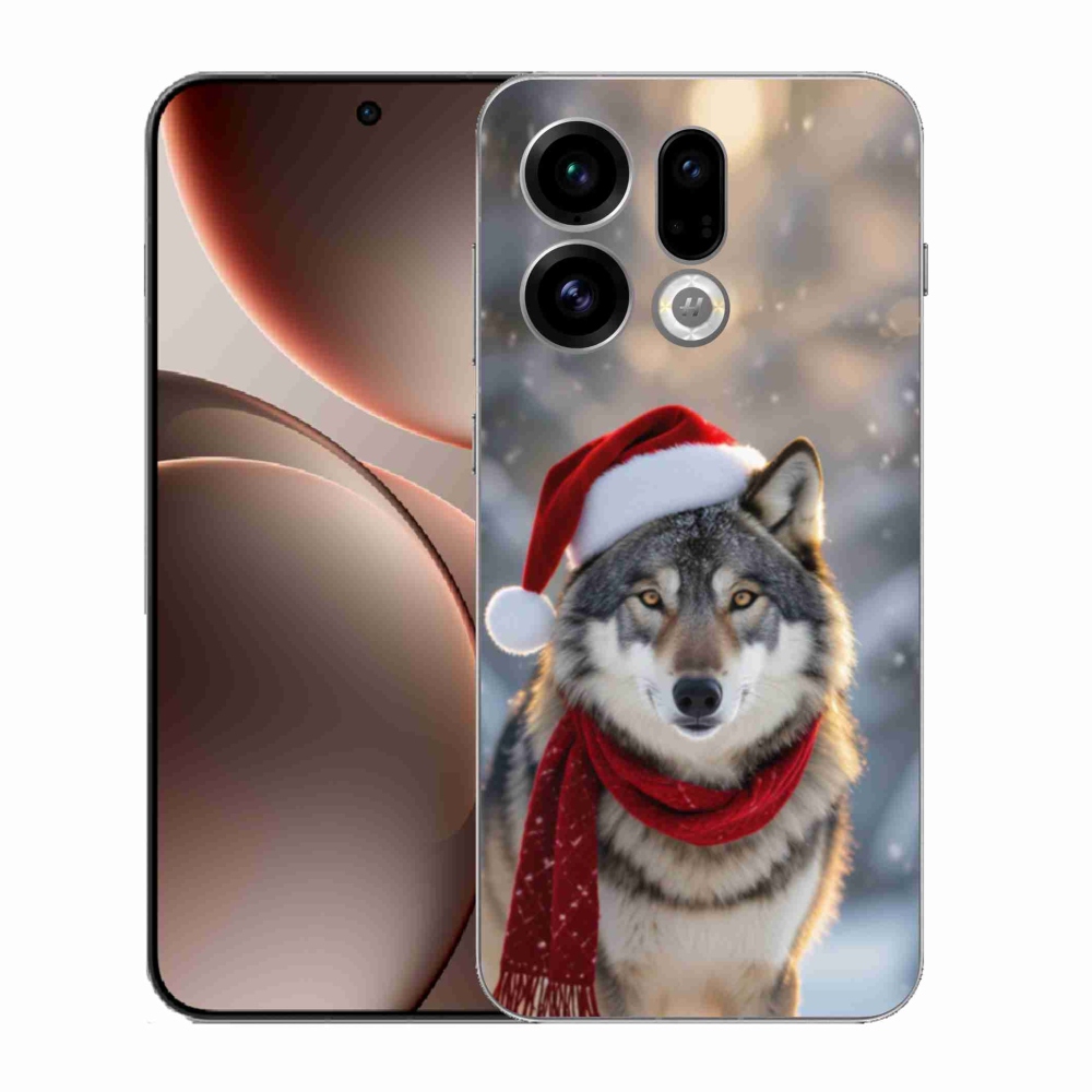 Gél borítás mmCase az Oppo Find X9-hez - Karácsonyi farkas