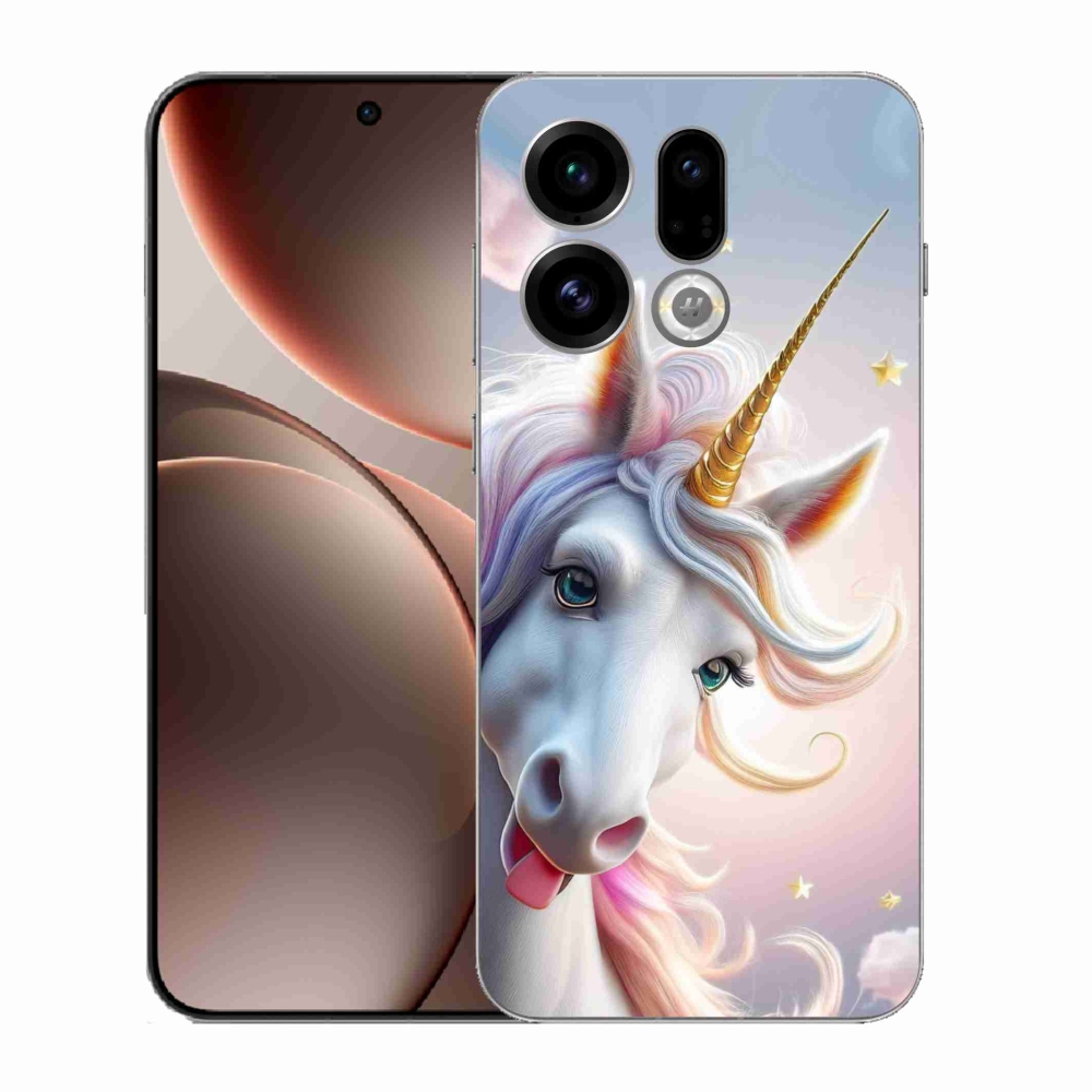 Gél borító mmCase az Oppo Find X9-hez - vidám egyszarvú
