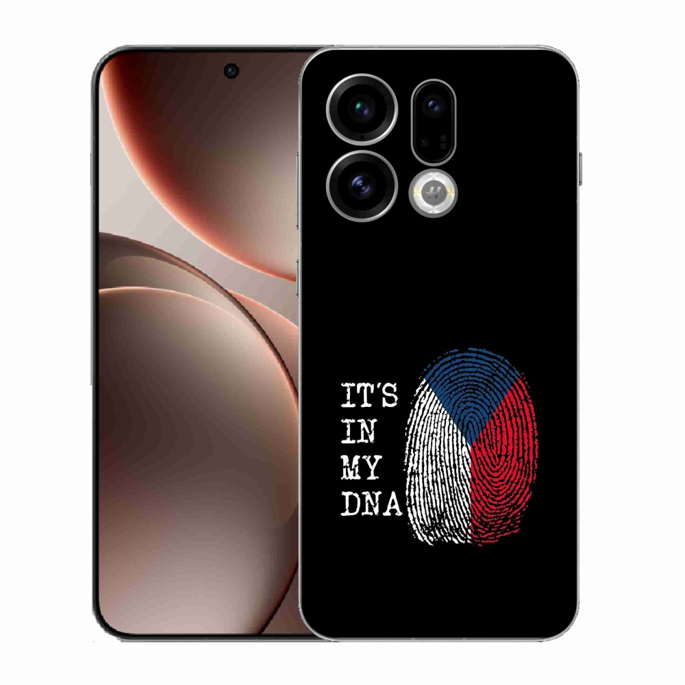 Gél borító mmCase Oppo Find X9 - zászló ujjlenyomat fekete háttérrel