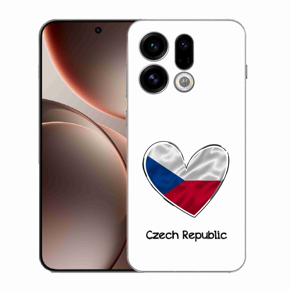 Gél borító mmCase az Oppo Find X9-hez - zászló szív fehér háttérrel