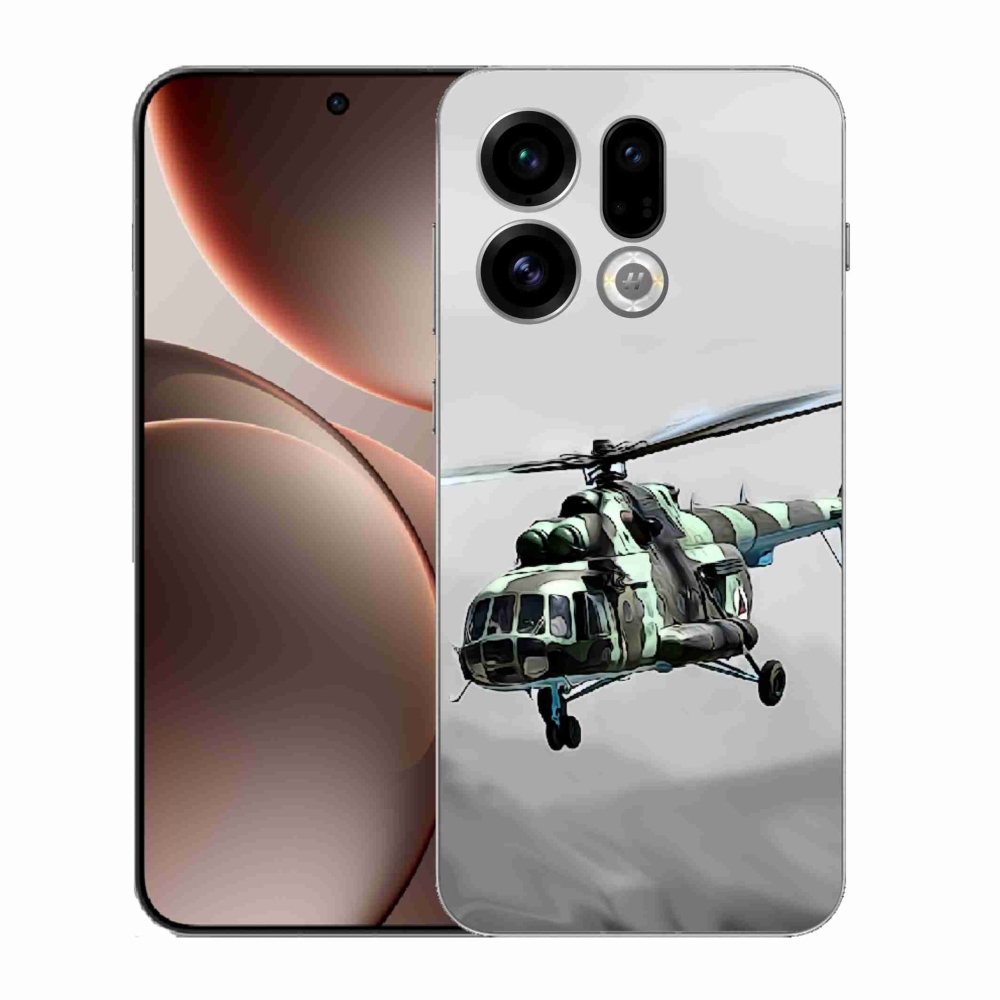 Gél borítás mmCase az Oppo Find X9 számára - katonai helikopter