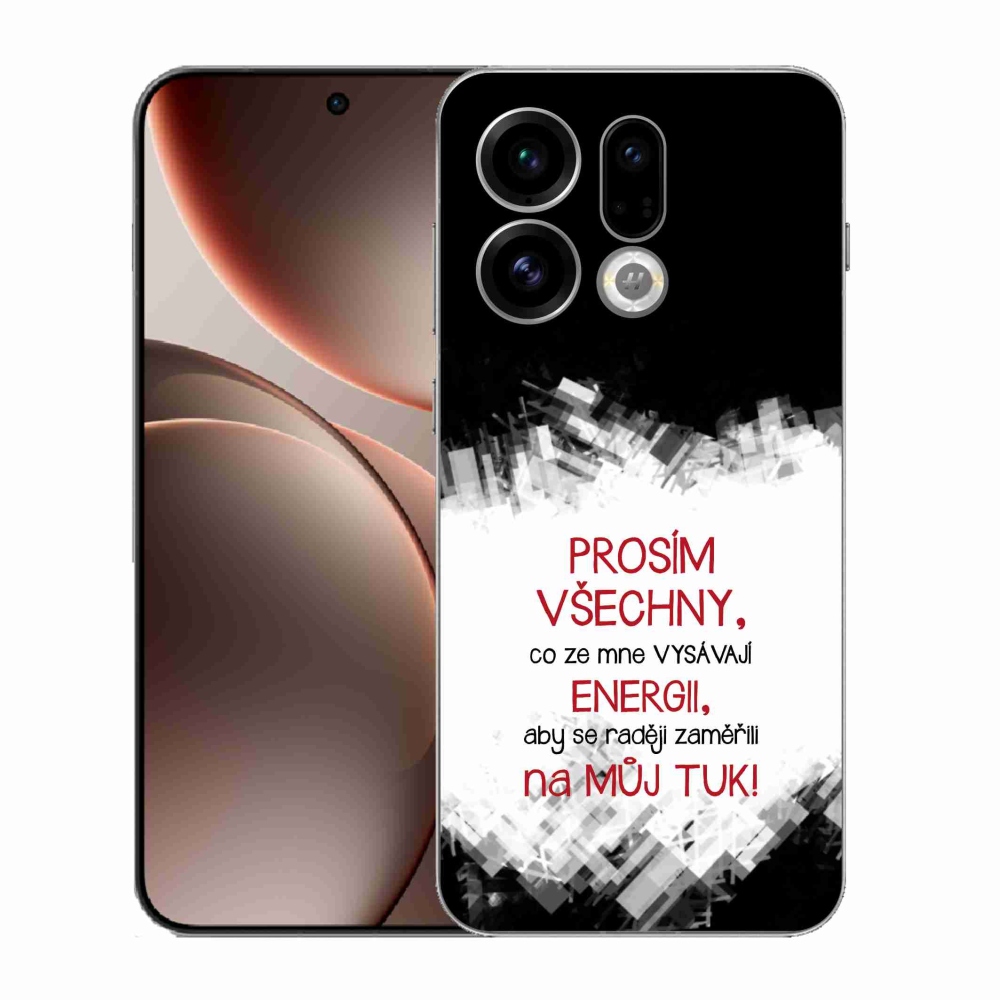 Gél borító mmCase az Oppo Find X9-hez - vicces szöveg 1 piros