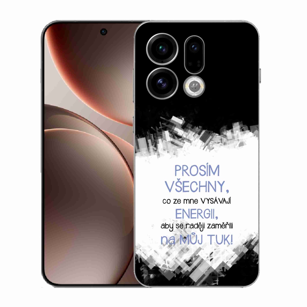 Gél borító mmCase az Oppo Find X9-hez - vicces szöveg 1 kék
