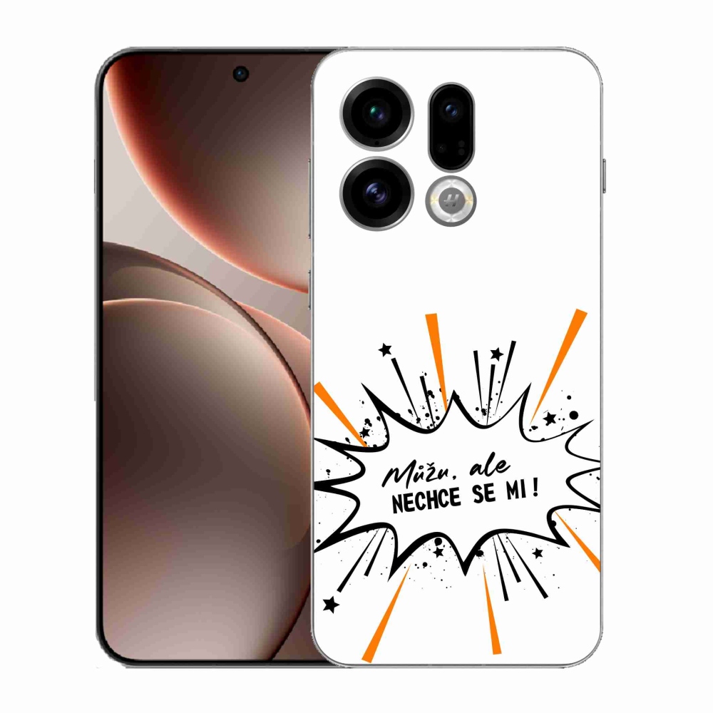 Gél borító mmCase az Oppo Find X9-hez - vicces szöveg 11 fehér háttér