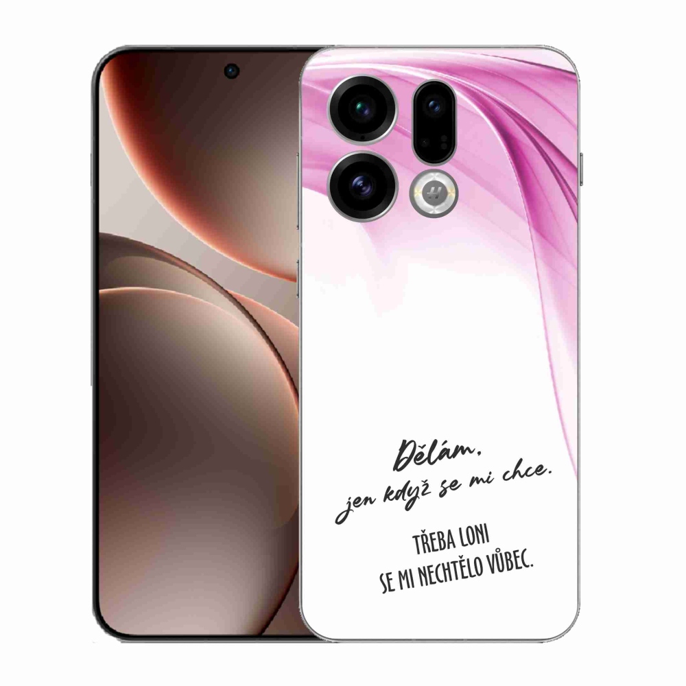 Gél borító mmCase az Oppo Find X9-hez - vicces szöveg 12 fehér háttérrel