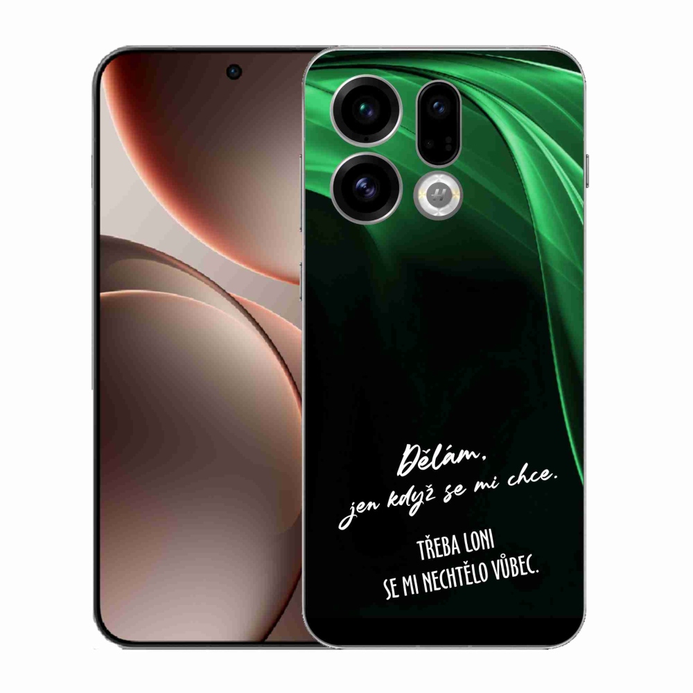 Gél borító mmCase az Oppo Find X9-hez - vicces szöveg 12 fekete háttérrel