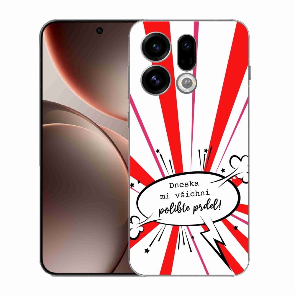 Gél borító mmCase az Oppo Find X9-hez - vicces szöveg 15 fehér háttérrel