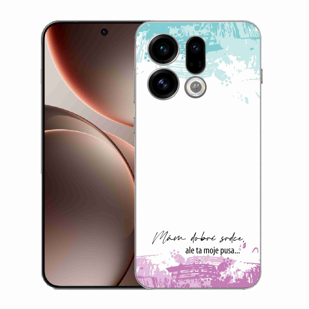 Gél borító mmCase az Oppo Find X9-hez - vicces szöveg 3 fehér háttérrel