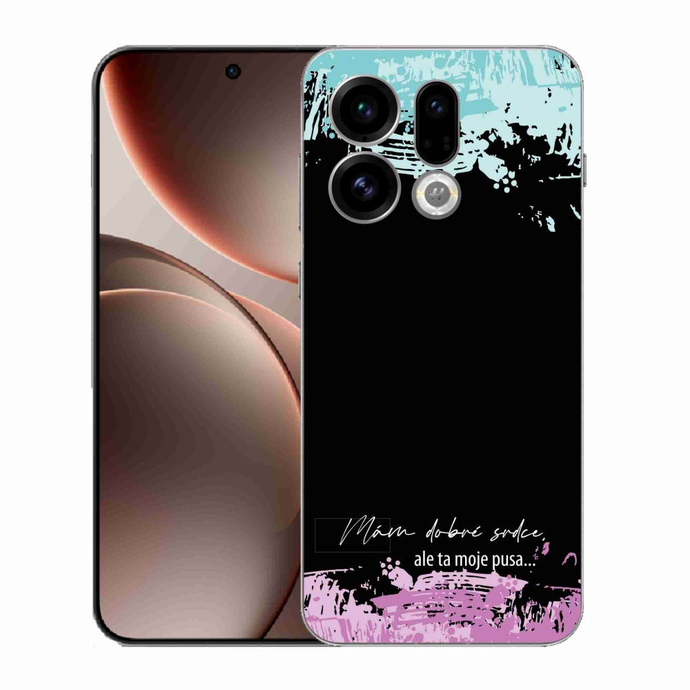Gél borító mmCase az Oppo Find X9-hez - vicces szöveg 3 fekete háttérrel