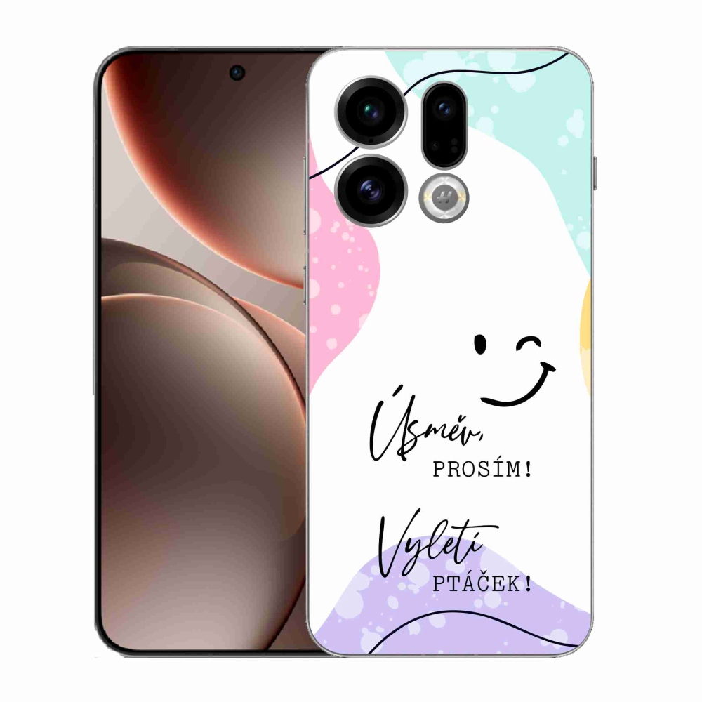 Gél borító mmCase az Oppo Find X9-hez - vicces szöveg 4 fehér háttérrel