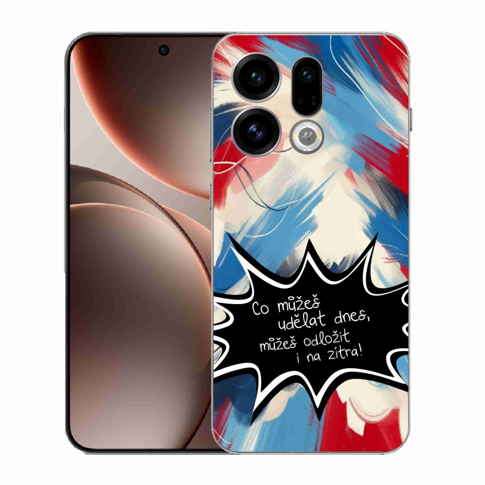 Gél borító mmCase az Oppo Find X9-hez - vicces szöveg 9 fekete háttérrel