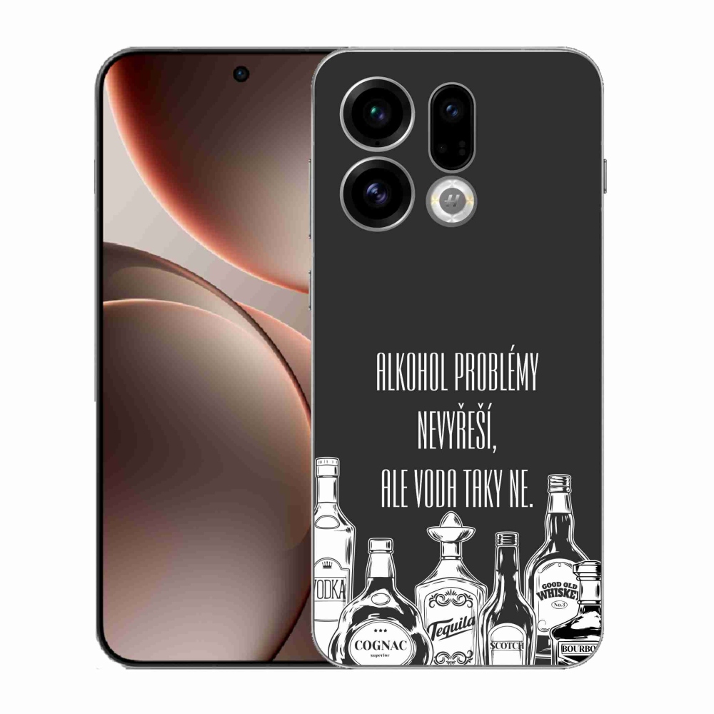 Gél borító mmCase az Oppo Find X9-hez - vicces szöveg fekete háttérrel