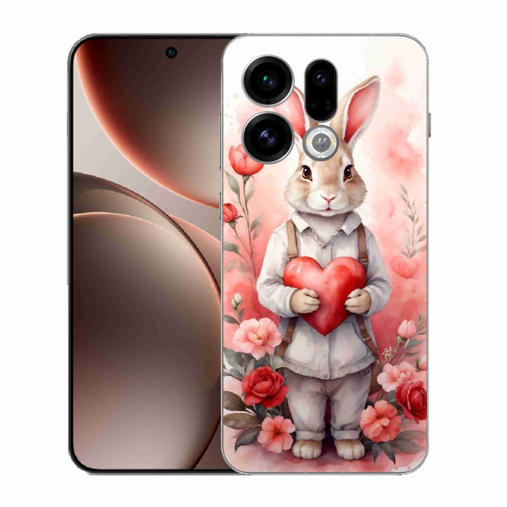 Gél borítás mmCase az Oppo Find X9-hez - nyúl szívvel