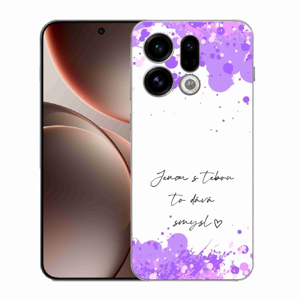Gél borító mmCase az Oppo Find X9-hez - szerelmes szöveg fehér háttérrel