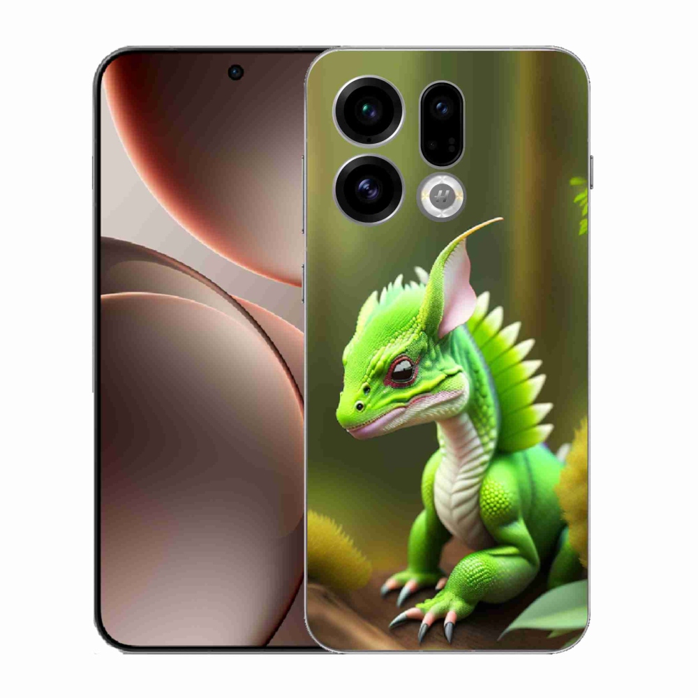 Gél borítás mmCase az Oppo Find X9-hez - zöld sárkány