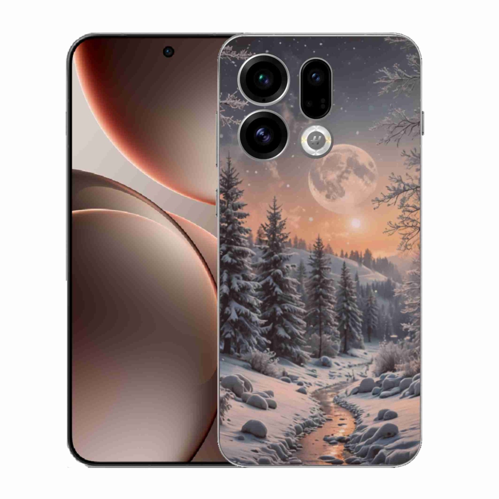 Gél borítás mmCase az Oppo Find X9-hez - téli táj 2