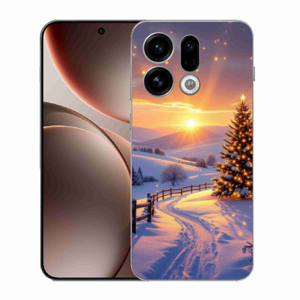 Gél borítás mmCase az Oppo Find X9-hez - téli tájkép