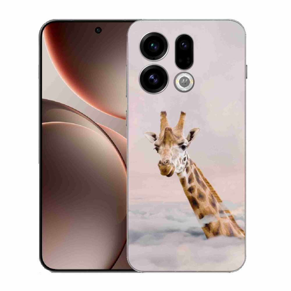 Gél borítás mmCase az Oppo Find X9-hez - zsiráf a felhőkben