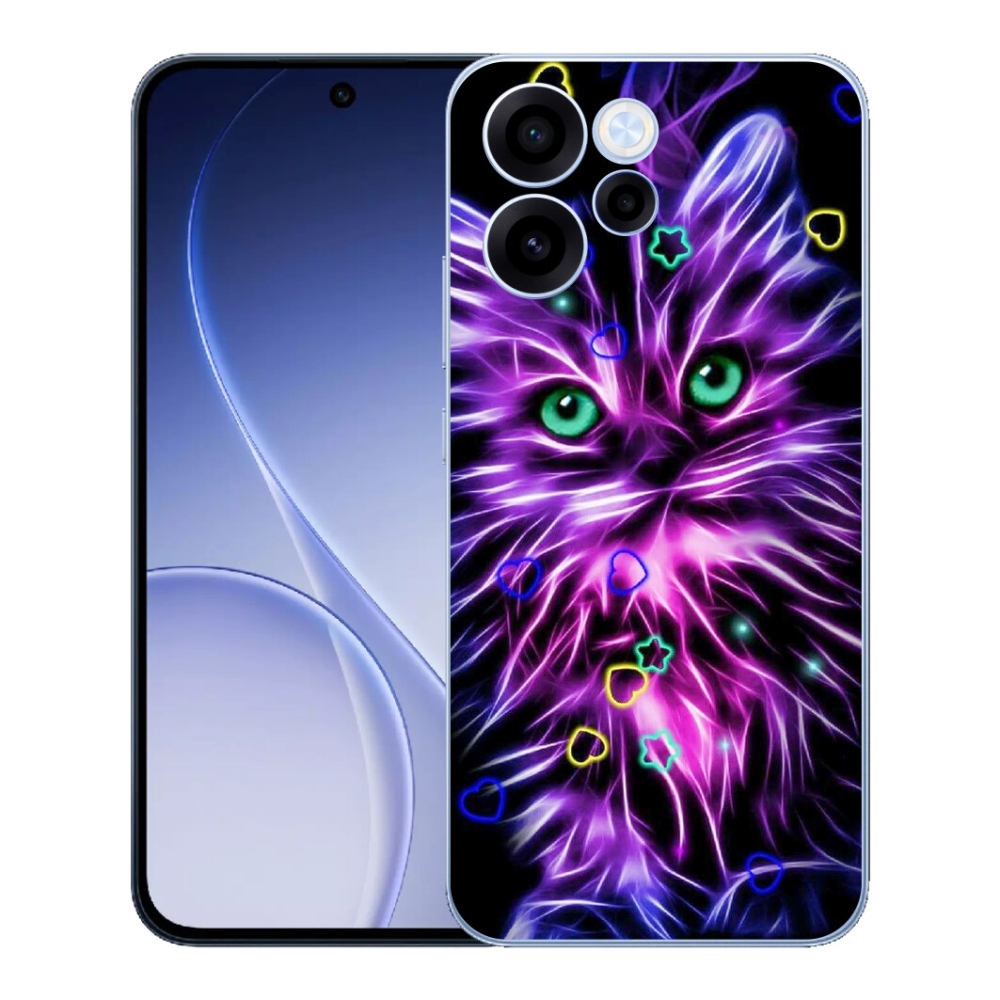mmCase gél tok az Oppo Reno 15 FS 5G-hez – absztrakt macska