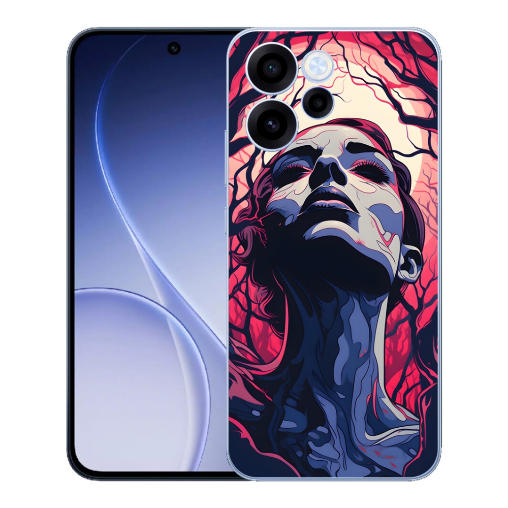 mmCase gél tok az Oppo Reno 15 FS 5G-hez – absztrakt arc
