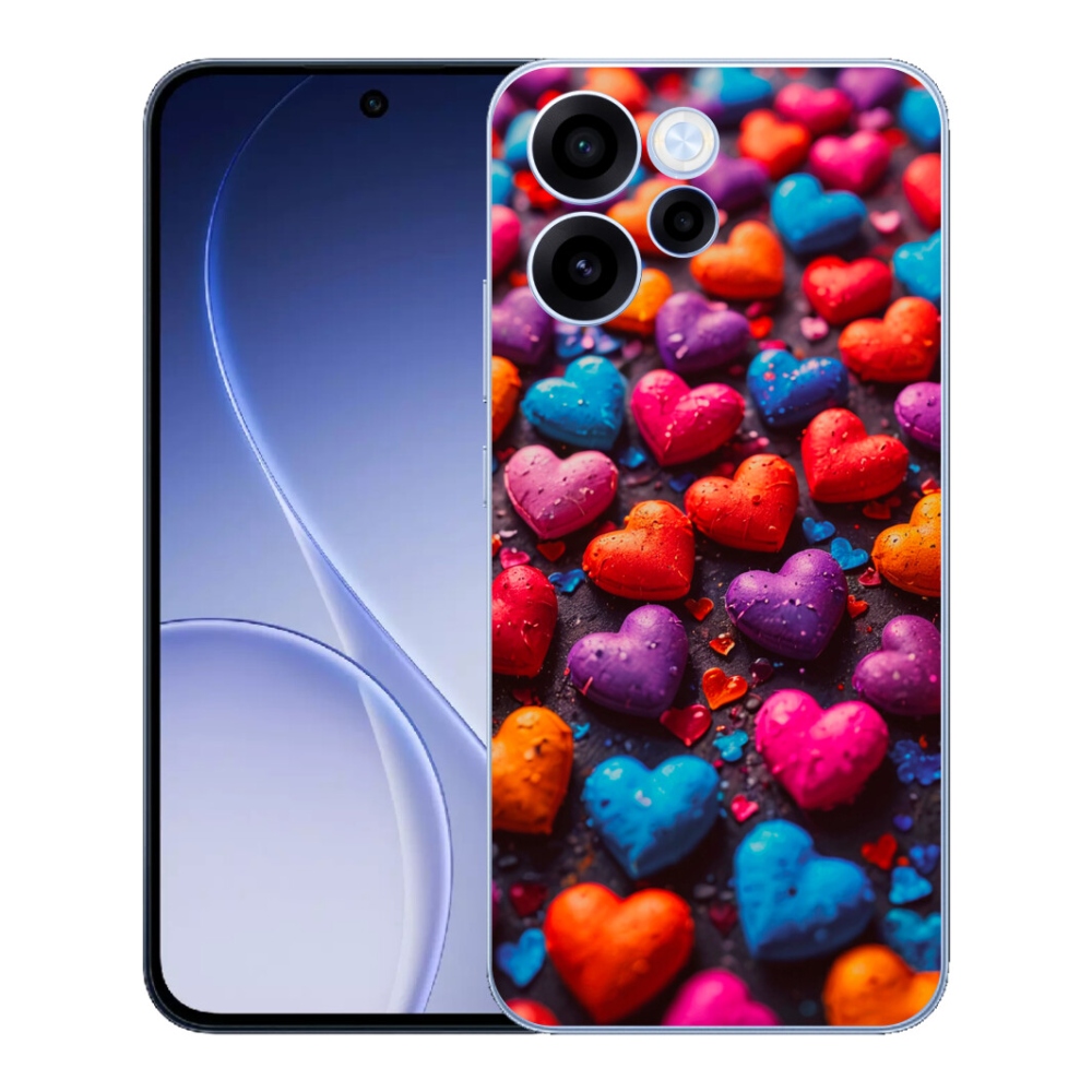 mmCase géltok az Oppo Reno 15 FS 5G-hez – színes szívek