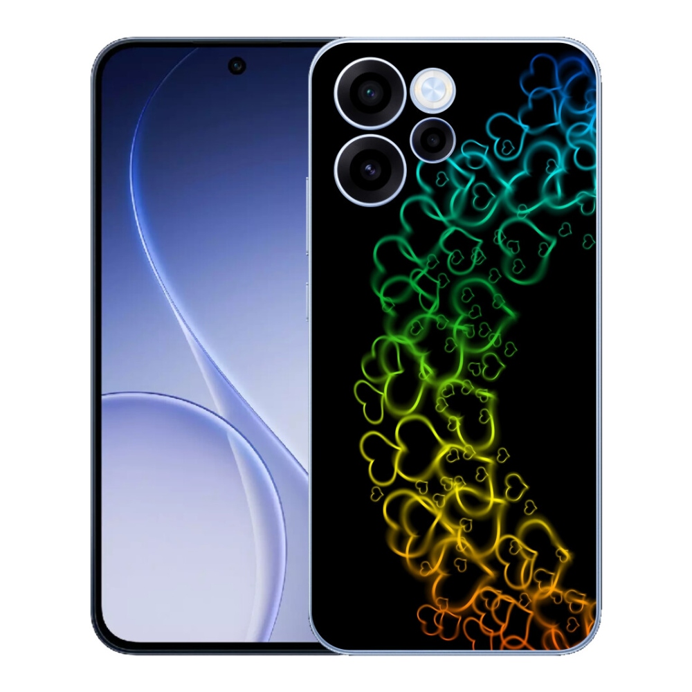 mmCase géltok az Oppo Reno 15 FS 5G-hez – színes szívecskékkel