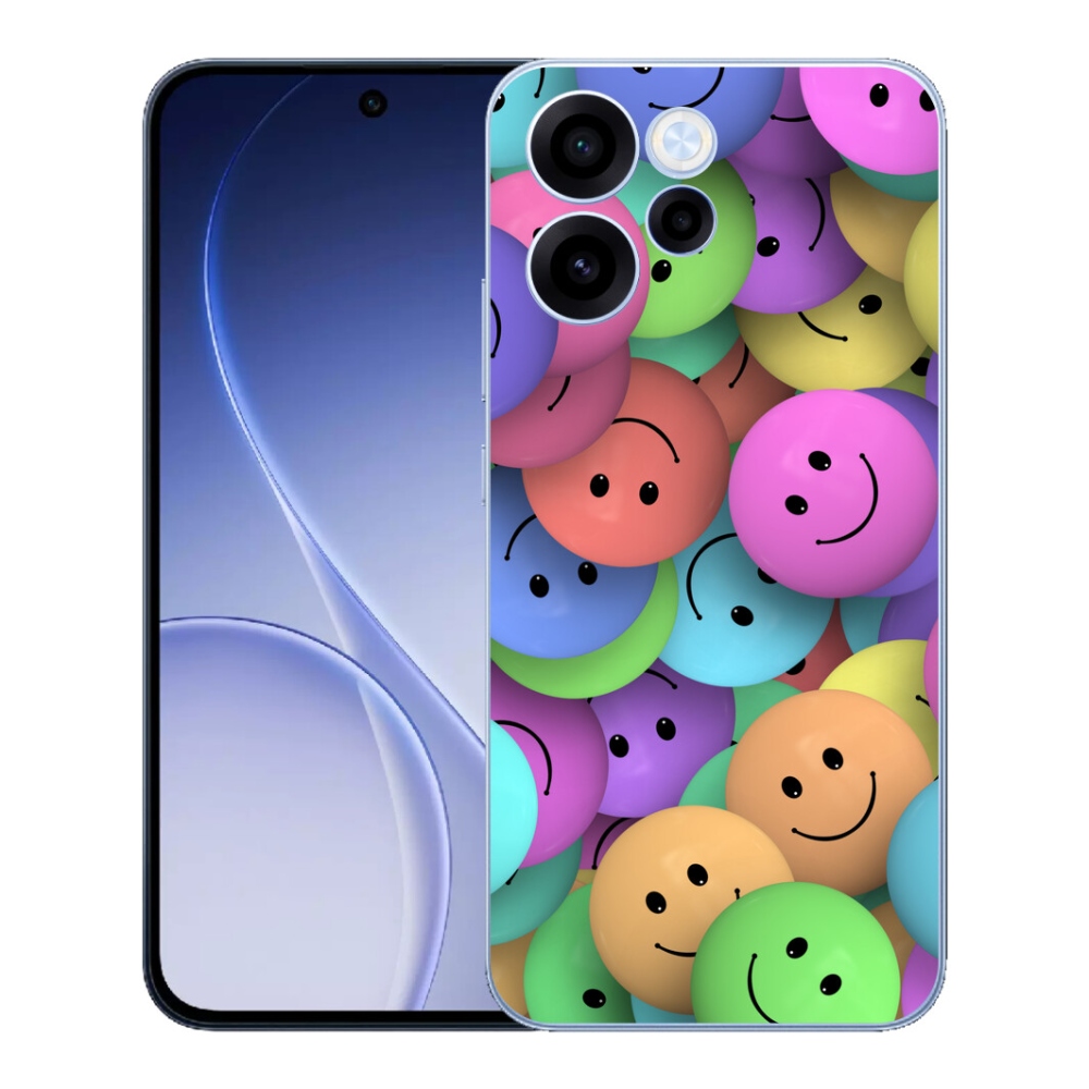mmCase gél tok az Oppo Reno 15 FS 5G-hez – színes smiley-k