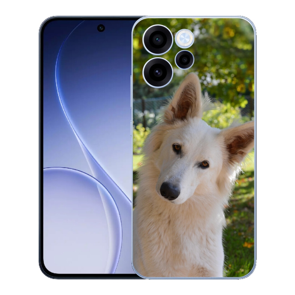 mmCase gél tok az Oppo Reno 15 FS 5G-hez – fehér svájci juhászkutya 1