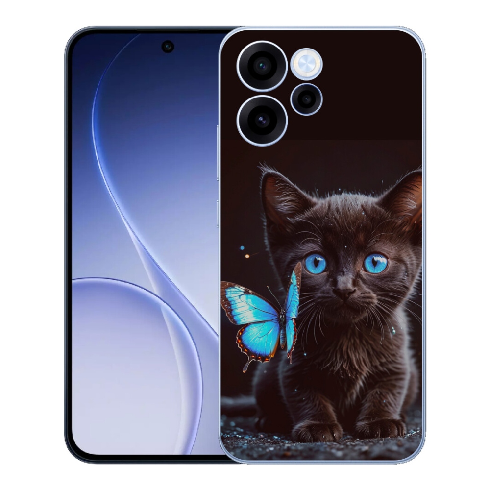 mmCase gél tok az Oppo Reno 15 FS 5G-hez – fekete cica 3