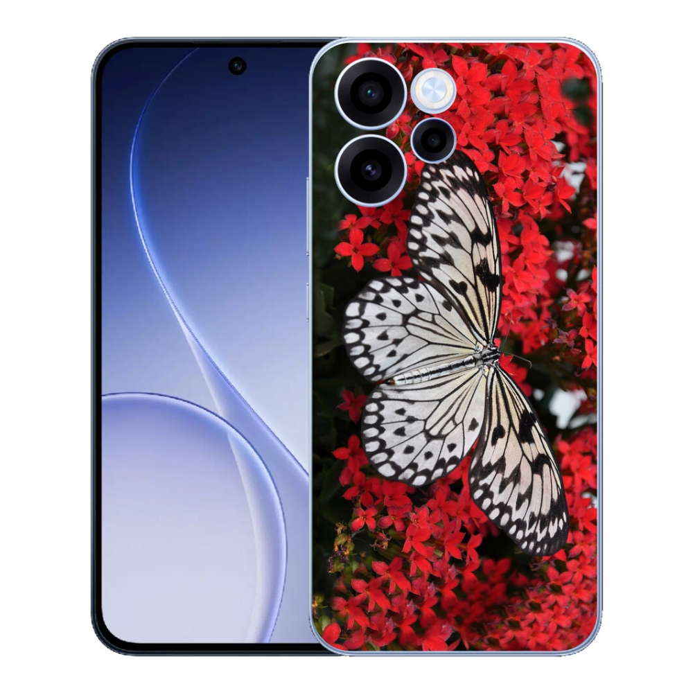 mmCase géltok az Oppo Reno 15 FS 5G-hez – fekete-fehér pillangó 1