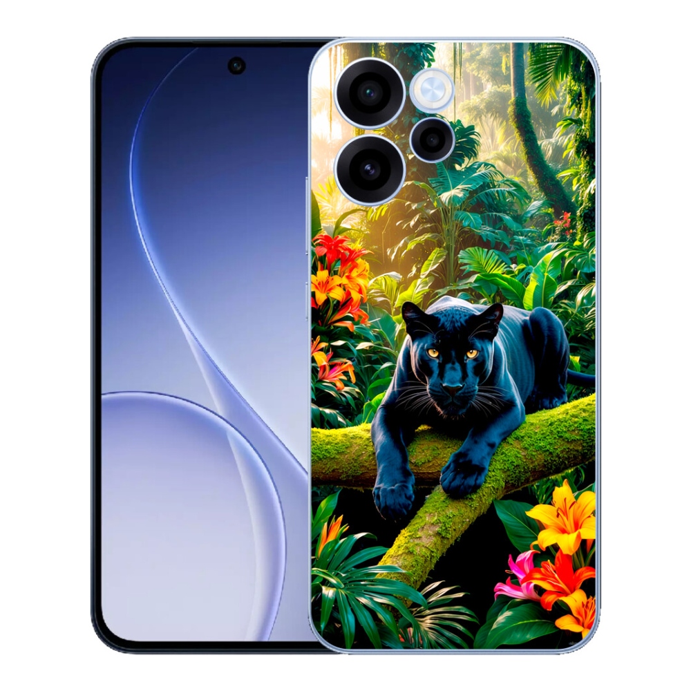 mmCase géltok az Oppo Reno 15 FS 5G-hez – fekete párduc a dzsungelben