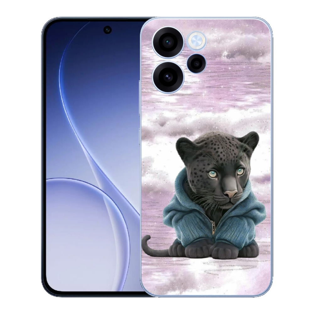 mmCase géltok az Oppo Reno 15 FS 5G-hez – fekete párduc pulóverben