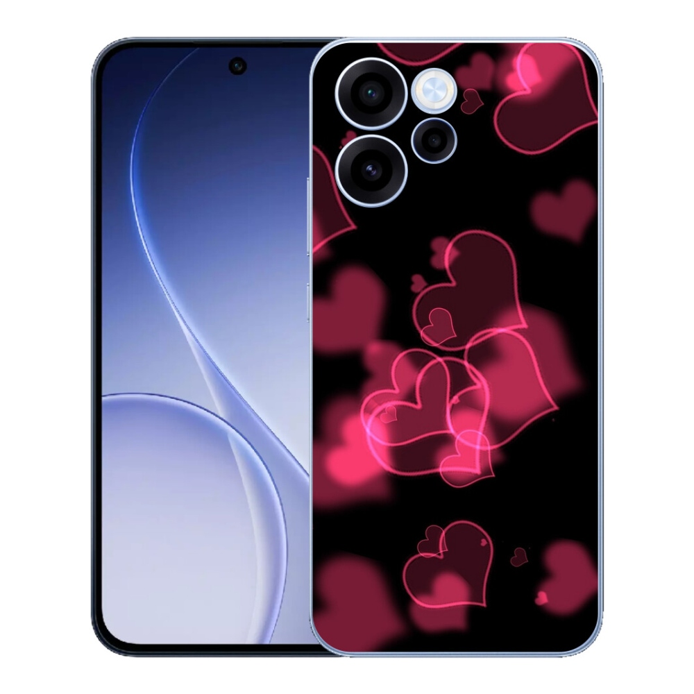 mmCase géltok az Oppo Reno 15 FS 5G-hez – piros szívecskék