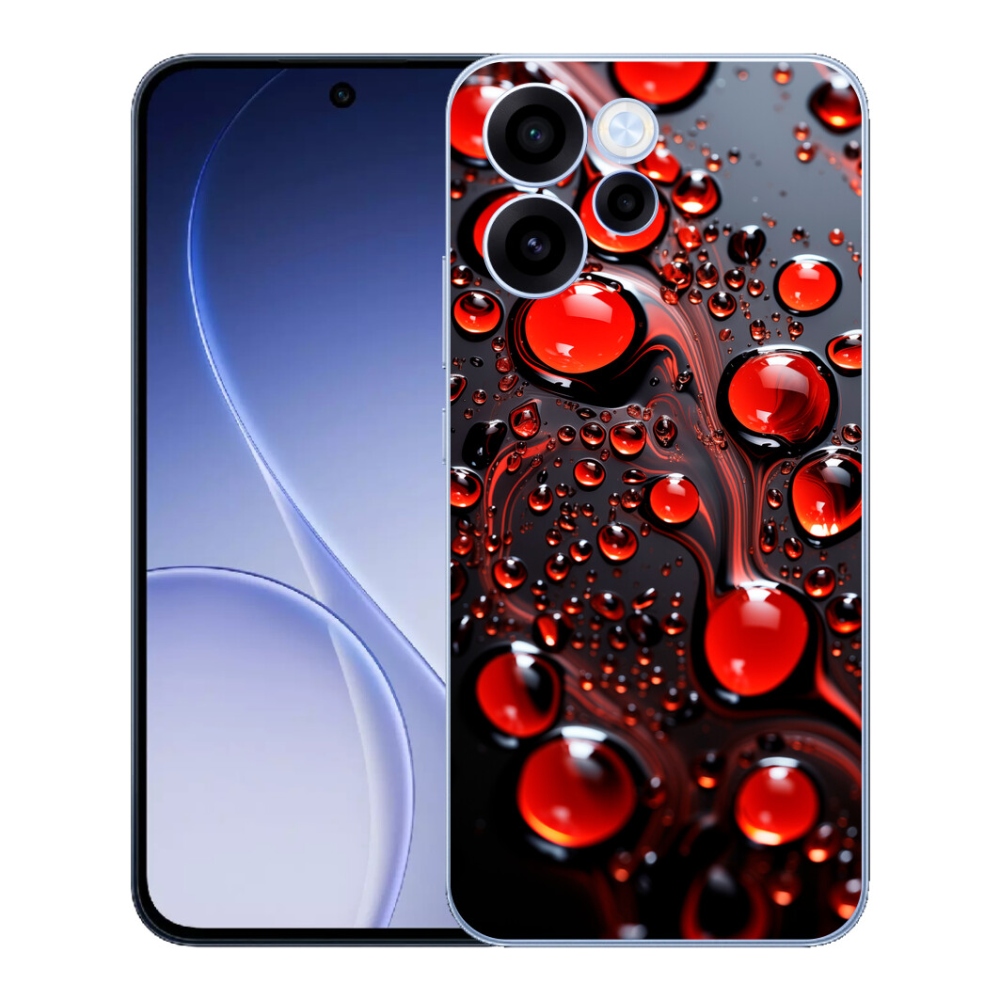 mmCase gél tok az Oppo Reno 15 FS 5G-hez – piros cseppek 2