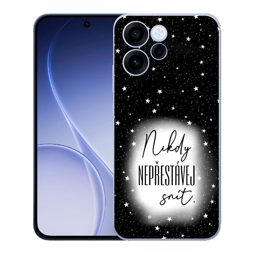 mmCase géltok az Oppo Reno 15 FS 5G-hez – idézet 1, fekete-fehér háttérrel
