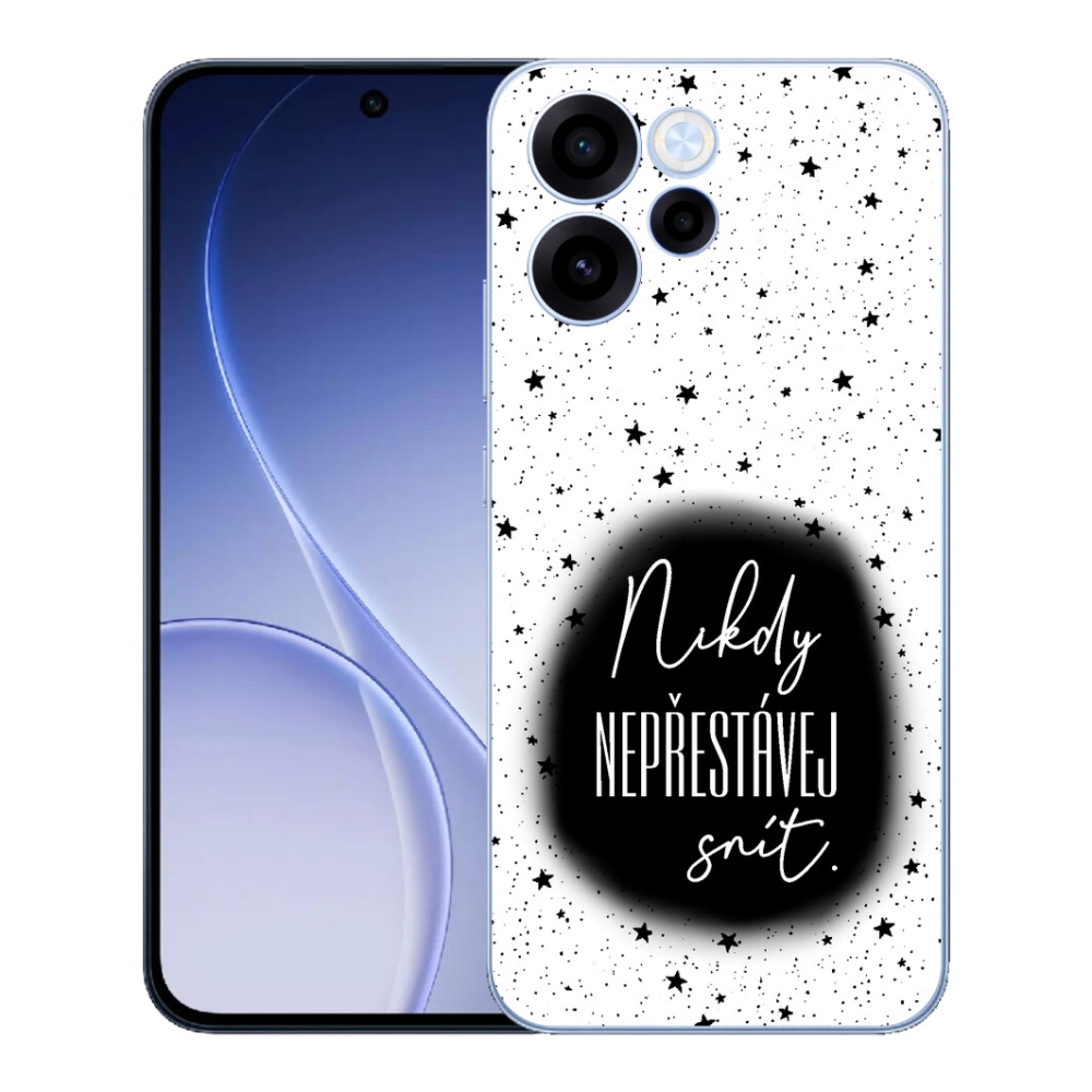 mmCase gél tok az Oppo Reno 15 FS 5G-hez – 1. idézet, fekete-fehér háttér