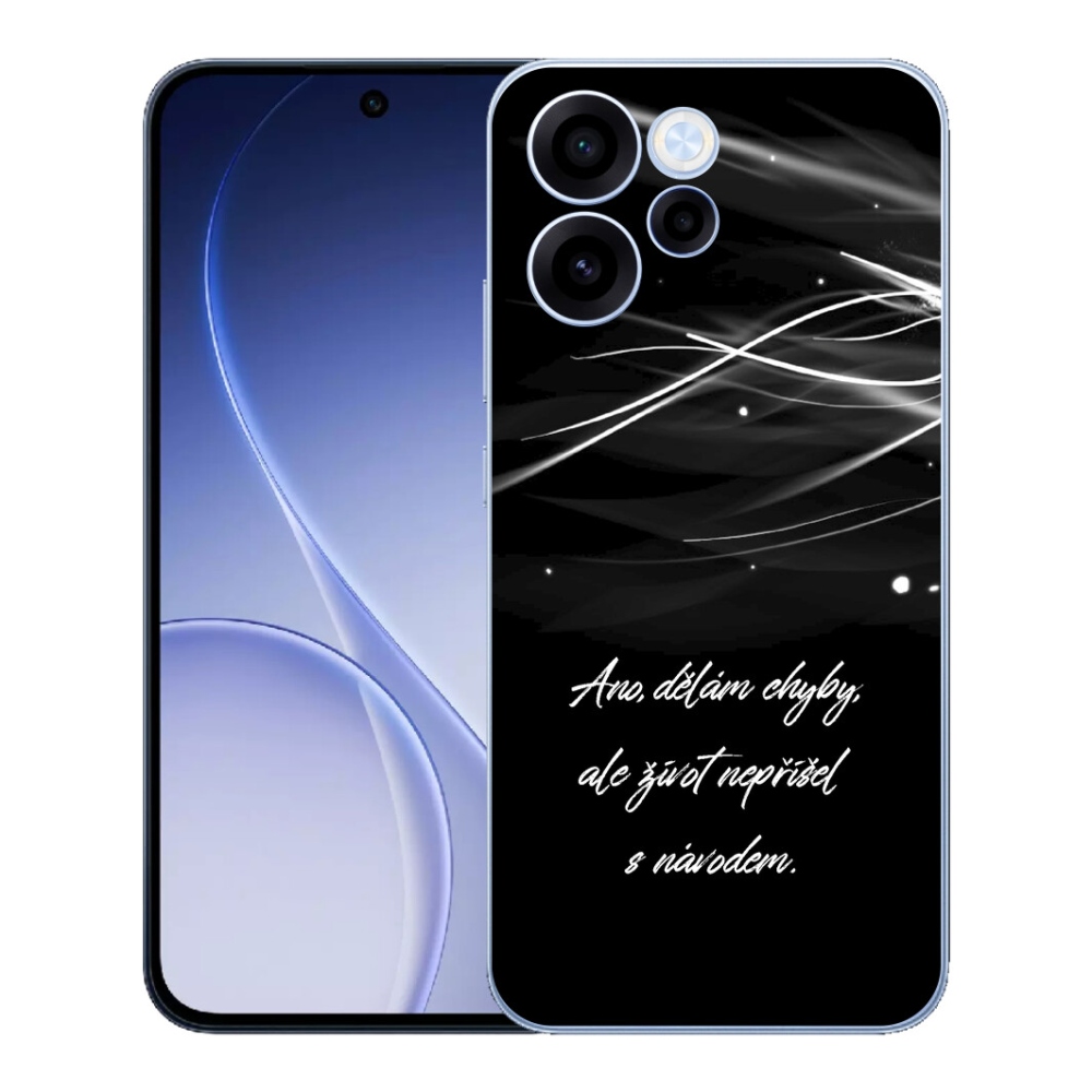 mmCase gél tok az Oppo Reno 15 FS 5G-hez – idézet fekete háttérrel