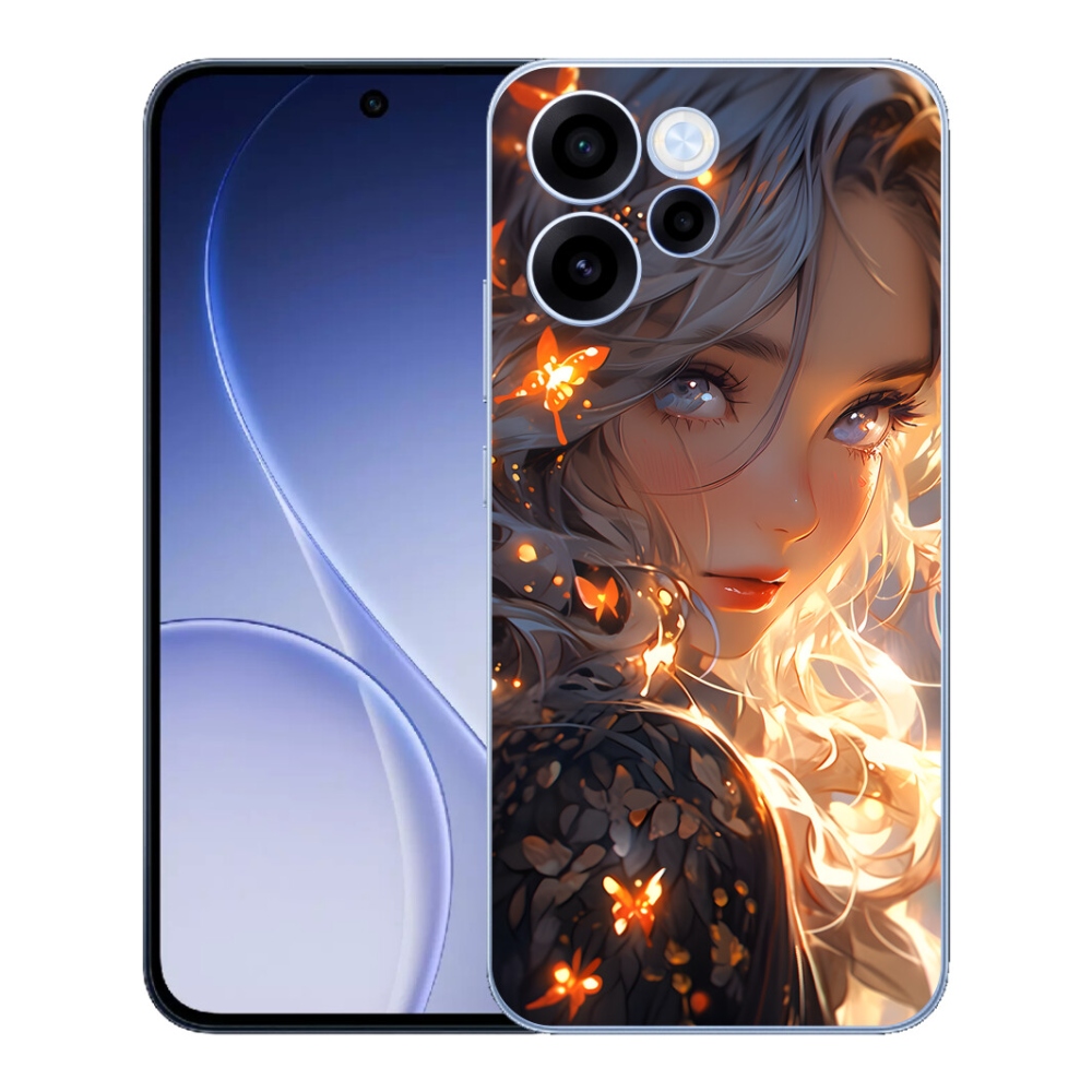 mmCase gél tok az Oppo Reno 15 FS 5G-hez – lány és pillangók