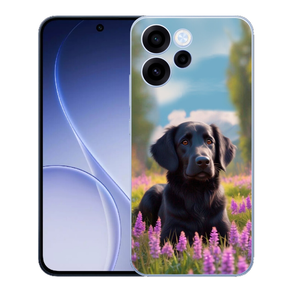 mmCase gélhuzat az Oppo Reno 15 FS 5G-hez – elegáns fekete retriever