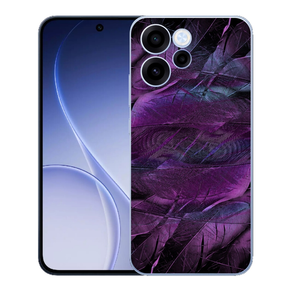 mmCase gél tok az Oppo Reno 15 FS 5G-hez – lila tollak