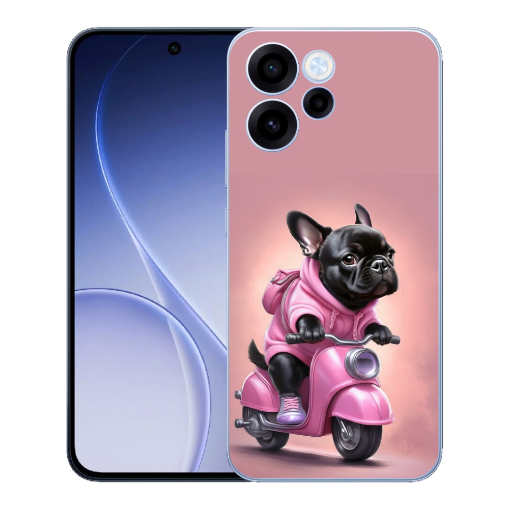 mmCase gél tok az Oppo Reno 15 FS 5G-hez – francia buldog robogón
