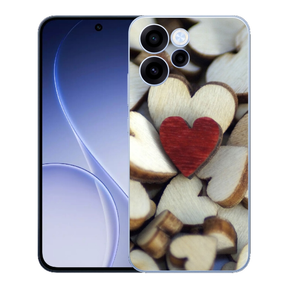 mmCase géltok az Oppo Reno 15 FS 5G-hez – gravírozott piros szív 