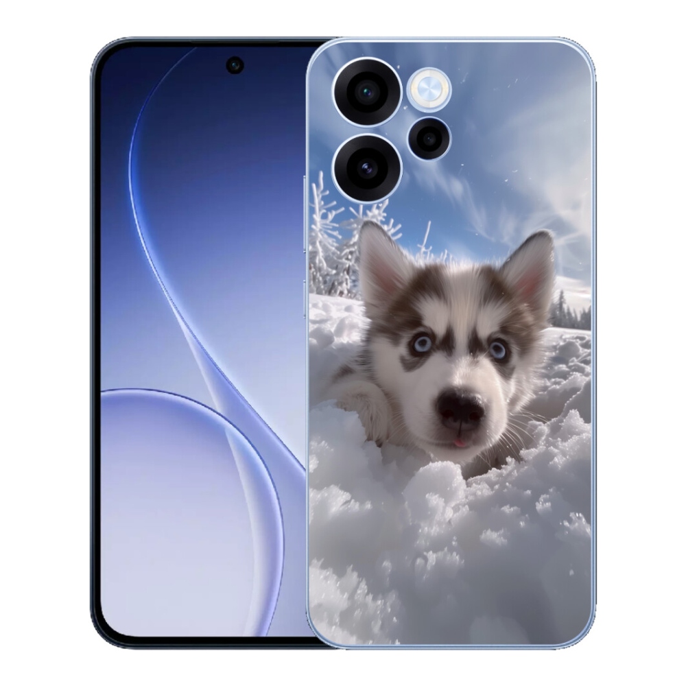mmCase géltok az Oppo Reno 15 FS 5G-hez – husky a hóban